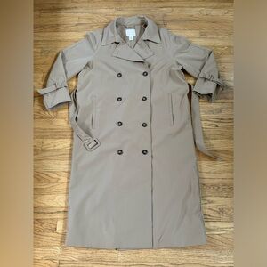 H&M Long Trench Coat Size Medium